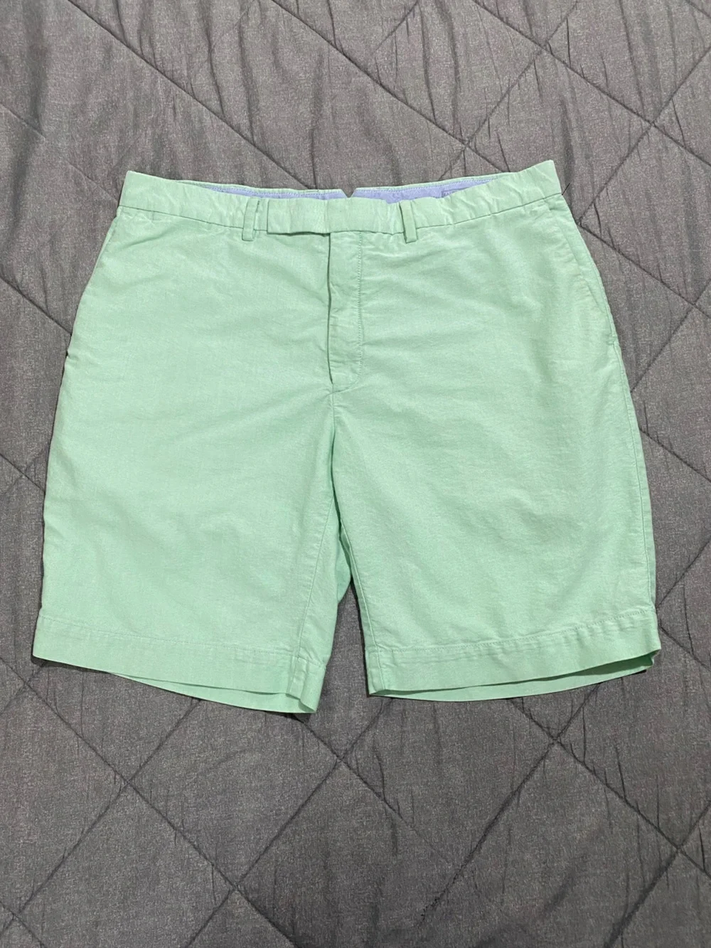 Polo by Ralph Lauren Mint Green 100% Cotton Flat-Front Shorts